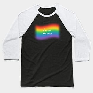 Rainbow pride love winds LGBTQ ally Baseball T-Shirt